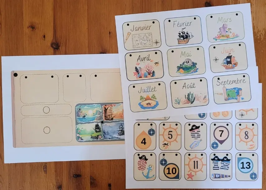 Vérifier l'impression du projet Vérifier l'impression du projet - Calendrier perpétuel pirate