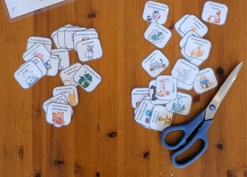 Découper les vignettes Découper les vignettes plastifiées