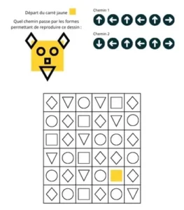 Jeu flèches à imprimer géométrie animal - 6x6 - vig