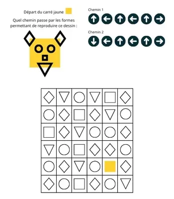 Jeu flèches à imprimer géométrie animal - 6x6 - vig