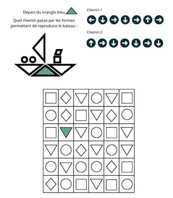 Jeu flèches à imprimer géométrie bateau - 6x6 - vig