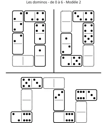 Dominos - 0 à 6 - Modèle 2 Dominos - de 0 à 6 - Modèle 2 - Jeu à imprimer