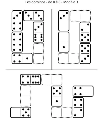 Dominos - 0 à 6 - Modèle 3 Dominos - de 0 à 6 - Modèle 3 - Jeu à imprimer
