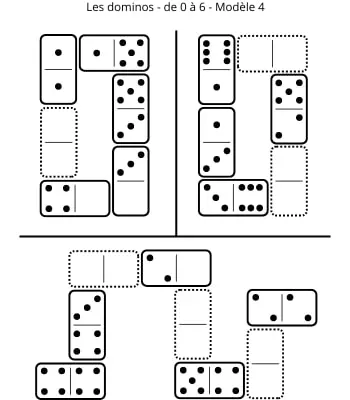 Dominos - 0 à 6 - Modèle 4 Dominos - de 0 à 6 - Modèle 4 - Jeu à imprimer