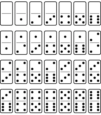 Dominos - planche 0 à 6 - vig Dominos - Planche de 0 à 6 à imprimer