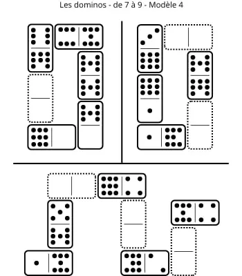 Dominos - 7 à 9 - Modèle 4 Dominos - de 7 à 9 - Modèle 4 - Jeu à imprimer