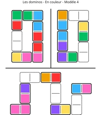 Dominos - Couleurs - Modèle 4 Dominos - Couleurs - Modèle 4 - Jeu à imprimer