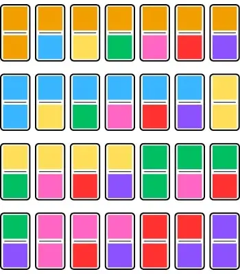 Dominos - Planche en couleur - vig Dominos - Planche en couleur à imprimer