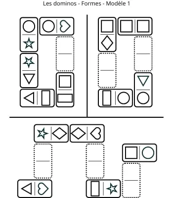 Dominos - Formes - Modèle 1 Dominos - Formes - Modèle 1 - Jeu à imprimer