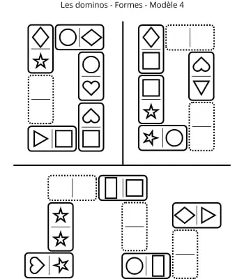 Dominos - Formes - Modèle 4 Dominos - Formes - Modèle 4 - Jeu à imprimer