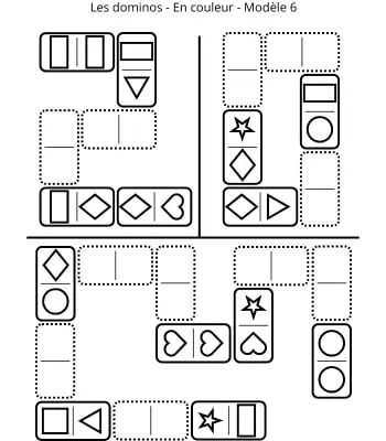 Dominos - Formes - Modèle 6 Dominos - Formes - Modèle 6 - Jeu à imprimer
