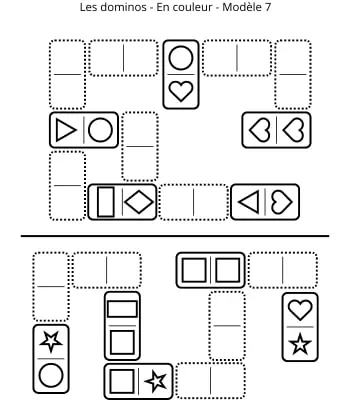 Dominos - Formes - Modèle 7 Dominos - Formes - Modèle 7 - Jeu à imprimer