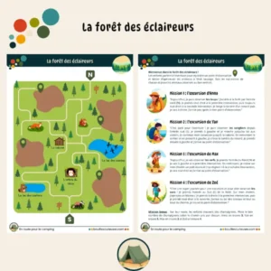Activités enfant 3 à 6 ans - Thème camping : La forêt des éclaireurs - Le grand jeu