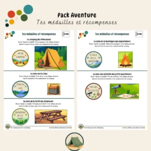 Pack Aventure - Médailles et récompenses à découper