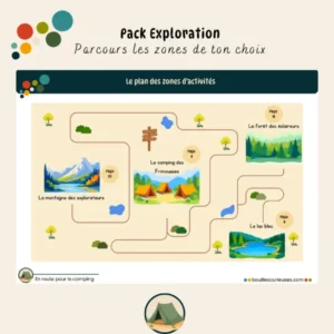 Pack Exploration : Le plan des 4 zones d'activités
