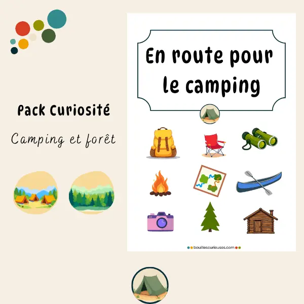 Pack Curiosité : Activités camping et forêt enfant 3 à 6 ans