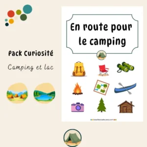 Pack Curiosité : Activités camping et lac enfant 3 à 5 ans