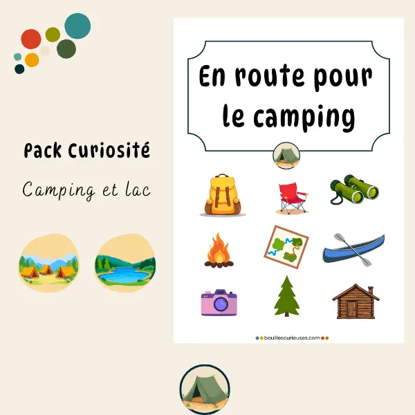 Pack Curiosité : Activités camping et lac enfant 3 à 5 ans