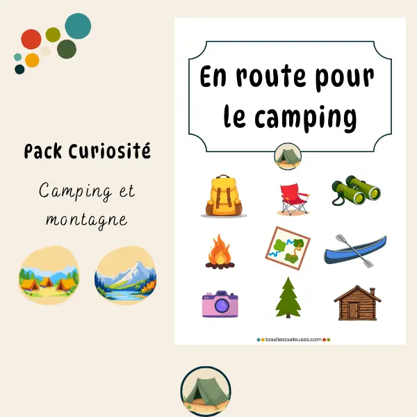 Pack Curiosité : Activités camping et montagne enfant 3 à 6 ans