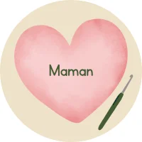 Cadeau pour maman - Cœur au crochet maman je t'aime de tout mon cœur