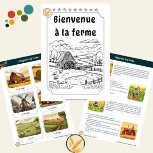 Fiches bienvenue à la ferme à imprimer - imagier et travail des agriculteurs
