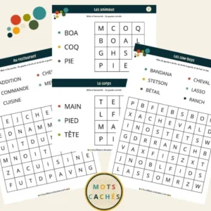 Mots cachés - À petits pas 02 - Enfant et débutant