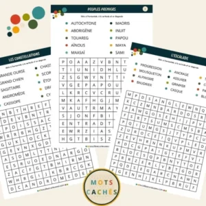 Grilles de mots cachés - Défis futés 01