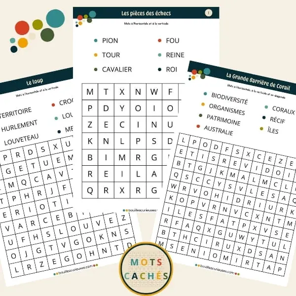 Grilles de mots cachés - En confiance 01