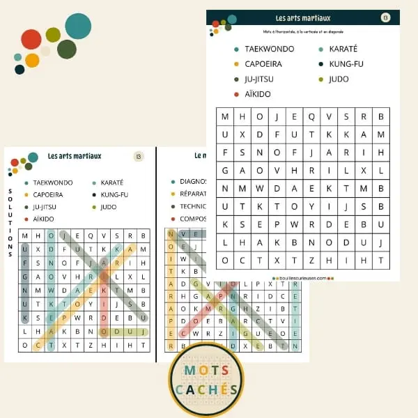 Mots cachés - En confiance 01 - Avec solutions