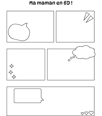 Idée fête des mères - BD à créer sur maman