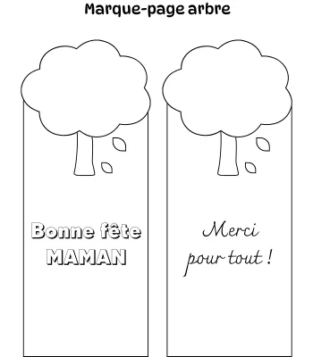 Marque-page fête des mères à personnaliser - Cœur - Cadeau à décorer pour maman