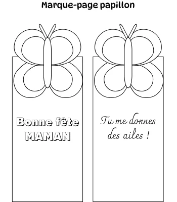 Marque-page fête des mères à personnaliser - Papillon