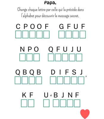 Message secret à offrir pour la fête des pères