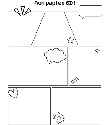 mon papi en BD, fiche à télécharger pour dessiner son grand-père pour sa fête