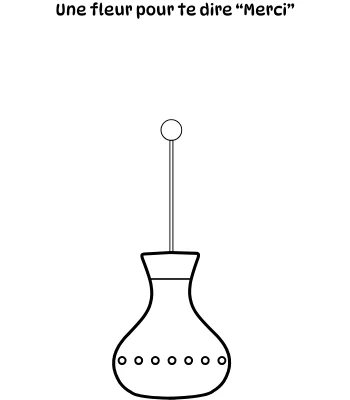 pot de fleur avec tige et pétales à imprimer - cadeau pour fin d'année scolaire - maîtresse, atsem, professeur