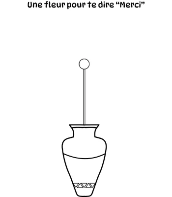 pot de fleur avec tige et pétales à ajouter - cadeau pour remercier - maîtresse, atsem, professeur