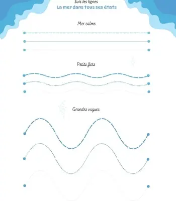 Suis les lignes - La mer dans tous ses états Initiation à l'écriture - La mer dans tous ses états